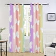 thumbnail image 6 of Coolnut Black Out Curtains Blackout for Bedroom & Living Room 84 inches Butterflies Rainbow Colorful Drapes for Sliding Glass Doors Room Darkening Curtains, 1 Panel, 6 of 7