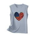 thumbnail image 4 of IROINNID Patriotic Shirts for Women Round Neck Tank Summer Casual Tops Regular Vest Tops Sleeveless Tops July 4th, 4 of 5