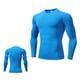 thumbnail image 2 of Blusas y camisas de manga larga con cuello redondo para hombre, estilo casual, de color liso, para correr, fitness, secado rápido, de poliéster., 2 of 8