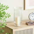 thumbnail image 2 of DecMode Glass Ribbed Fluted Candle Holder, 2 of 9