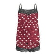 thumbnail image 6 of Sakmal Womens Valentine's Day Pajama Sets Comfy Tank Tops and Shorts Summer Nightwear Crew Neck Red Womens Pajama Set L, 6 of 6