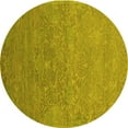thumbnail image 1 of Ahgly Company Indoor Round Oriental Yellow Industrial Area Rugs, 6' Round, 1 of 4