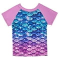 thumbnail image 6 of Girls Swimsuits Rash Guard Two Piece Set Short Sleeve Hawaiian Bathing Suit Kids Tankinis Swimwear 4-12T, 6 of 16