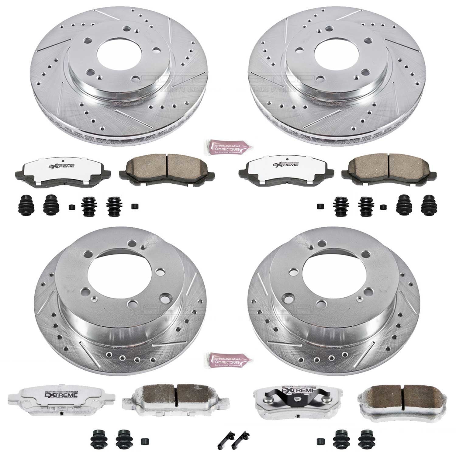 Power Stop Front and Rear Z26 Street Warrior Brake Kit K1682-26
