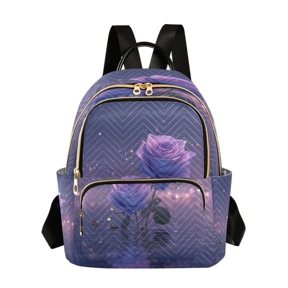 Quilted Backpack Fashion Backpack 10.23*5.11*12.59 Inch Women's Fashion Backpack Picnic Shopping Travel Out Sports backpack Purple Rose