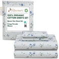 thumbnail image 4 of RUVANTI 100% Organic Cotton Sheets - Queen Sheet Set - 4 Piece Percale Weave Bedding, Crisp, Cooling & Breathable, Soft & Durable, 16" Deep Pocket, Hotel Quality Sábanas - Butter Flight, 4 of 7