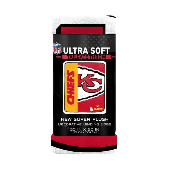 NFL Kansas City Chiefs Endzone 50x60 Ultra Soft Tailgate Throw