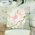 thumbnail image 3 of MKHERT Two Flamingos Throw Pillowcase Pillow Cover Cushion Couver 18x18 inch, Set of 2, 3 of 3