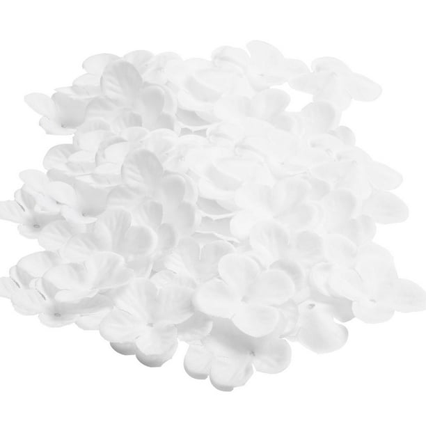 500 piezas de pétalos de rosa de seda artificial para decoración de bodas DIY Blanco