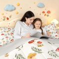 thumbnail image 4 of Homewish Watercolor Plant Mushrooms Twin Comforter Sets,Botanical Fungi Bedding Set,White Red,Light Gray Reversible,2pcs,1 Comforter and 1 Pillowcase, 4 of 7