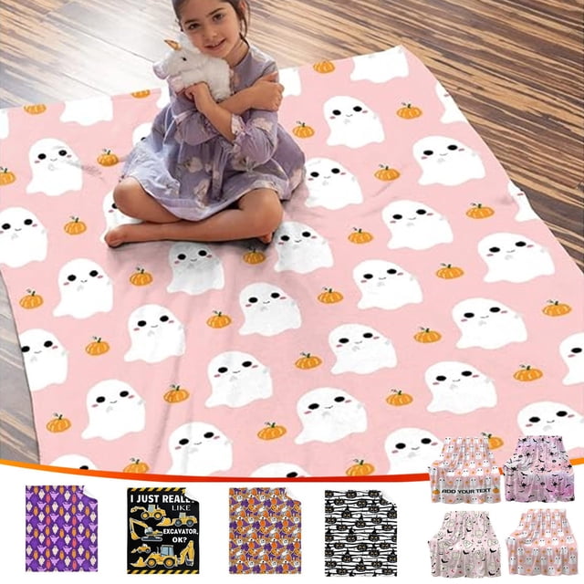 Wzzjkit Halloween Ghost Bathroom Rugs, Non-Slip Washable Absorbent Bath Mat, Halloween Ghost Decor Cute Microfiber Bathroom Rug for Shower Tub