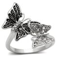 thumbnail image 1 of Alamode 3W214-5 Women Rhodium Brass Ring with AAA Grade CZ in Clear - Size 5, 1 of 1