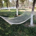 thumbnail image 1 of SNNROO Outdoor Travel Wooden Stick Cotton Rope Hammock Swing Hanging Sleep Bed Netting, 1 of 6
