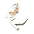 thumbnail image 3 of BURUDANI Womens High Heel Closed Toe Chunky Wedding Shoes Pumps, 3 of 9