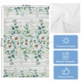 thumbnail image 5 of Green Eucalyptus Leaves Kitchen Towels Set of 3, Water Absorbent Dish Towel, Daisy Floral Summer Botanical Wooden Decorative Hand Towels - Quick Drying Cloth for Cooking Baking, 18x28 Inch, 5 of 8