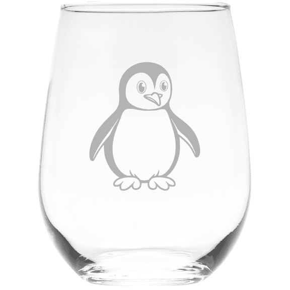 C&M Personal Gifts 17 oz  Chilly Penguin Stemless Wine Glass