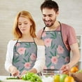 thumbnail image 5 of Pioneer Flower Floral Print Pattern Apron-Garden Aprons for Women with Pockets-Cotton Linen Waterproof Kitchen Cooking Gardening Aprons Adjustable for Kitchen,Cooking,BBQ and Salon 33x27 Inch, 5 of 7