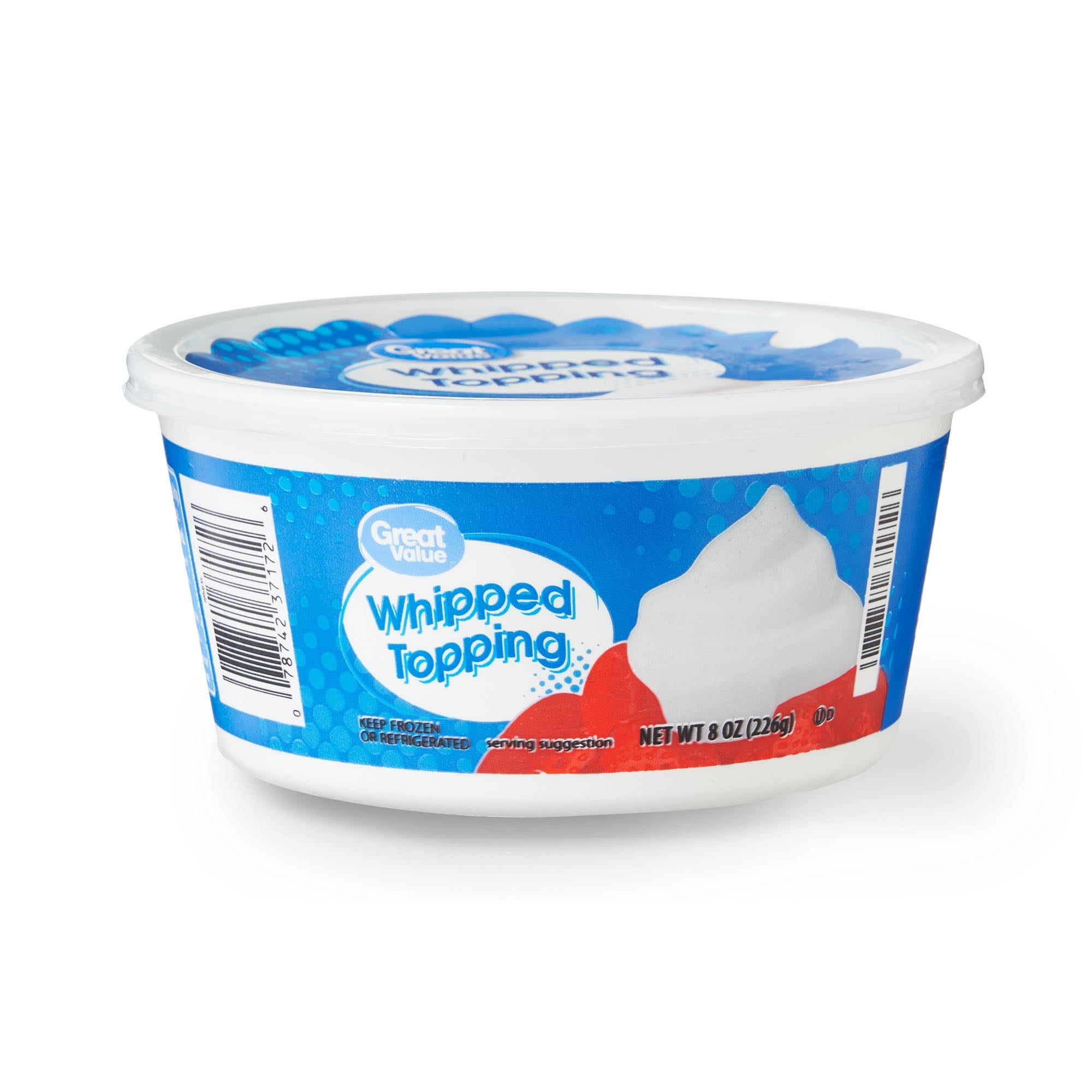 Great Value Whipped Topping, 8 oz, Frozen Dessert Topping