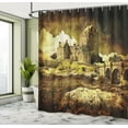 thumbnail image 5 of Ambesonne Medieval Shower Curtain, Old Scottish Castle, 69"Wx70"L, Grey Green, 5 of 5
