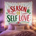 thumbnail image 2 of Typographic Layout Pale With Upper Half Word Season, Mystical Fantasy for Space Lovers, Galaxy Room Decor, Valentine's Day Gift, Tapestry Wall Hanging for Bedroom and Dorm, 2 of 7