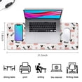 thumbnail image 5 of Long Mouse Pads for Desk,White Cow Moo Pattern Desk Mats on Top Of Desks, Desk Mouse Pad Extra Large with 3mm Non-Slip Base and Stitched Edge for Gaming,Office,Work,Home 31.5"x11.8", 5 of 6