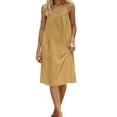 thumbnail image 3 of Zpzdpjkx Summer Dresses for Women Flowy Backless Pleated Spaghetti Strap Low Back Beach A Line Cami Dress, 3 of 7