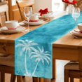 thumbnail image 1 of Table Runners 36 Inches Long Dress Scarves, Palm Trees Tropical Farmhouse Kitchen/Dining Table Decor Table Runner, Short Coffee Tablerunners, Shabby Teal Summer Coastal 13x36 Inch, 1 of 1