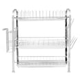 thumbnail image 5 of Novashion Dish Drying Rack, Novashion 3-Tier Stainless Steel Dish Rack with Utensil Holder, Cutting Board Holder and Dish Drainer for Kitchen Counter 20.86” L X 9.05” W X 18.50” H, 5 of 9