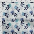thumbnail image 2 of Soimoi Chinese Floral Printed, Poly Canvas Fabric, Decor Sewing Fabric by The Yard 56 Inch Wide,Decorative Fabric for Curtains Tote Bags, Blue & White, 2 of 5