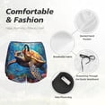 thumbnail image 4 of Balery Colorful Underwater Sea Turtle Pattern Women's Running Shorts with Liner 2 Pockets Elastic Workout Athletic Gym Yoga Shorts-Small, 4 of 7