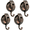 4 pack Brozen, variant on 4pcs Removable Suction Cup Hooks,Silver Heavy Duty Vacuum Shower Hooks,Powerful Wreath Hanger for Bathroom Restroom Kitchen