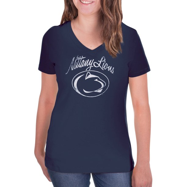NCAA Penn State Nittany Lions Women's V-Neck Tunic Cotton Tee Shirt ...