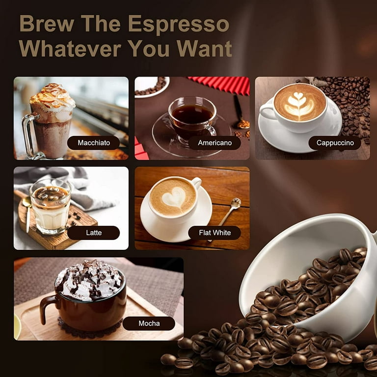 Espresso Machine 20 Bar Pump Pressure Cappuccino latte Maker Coffee Ma –  GeekChefKitchen