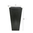 thumbnail image 3 of Hi-Line Gift 14" x 14" x 24" Square Black Plastic Plant Planter, 3 of 4