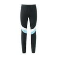 thumbnail image 3 of CHICTRY Kids Girls Sports Pants Contrast Color Dance Running Tights Fitness Yoga Leggings Light Blue 12, 3 of 7