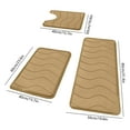 thumbnail image 4 of Bath Mat Set 3 Piece Bathroom Rug Set P Bath Mat Non Slip Bath Mat Super Absorbent Quick Dry Bathroom Floor Mat Soft Coral Fleece Rug Set 19.6x31.4 Inch Large, 4 of 6