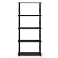 thumbnail image 2 of Furinno Turn-N-Tube 5-Tier Multipurpose Shelf Display Rack with Classic Tubes, Espresso/Black, 18032EX/BK, 2 of 5