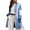 Blue, variant on Sweaters for Women Cardigans Open Front Long Sleeve Cardigan Casual Knit Sweaters Color Block Cardigans Coat with Pockets Outwear 
