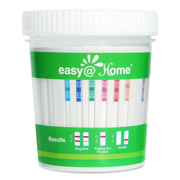 Easy@Home 12 Panel Drug Test Cup – Instant Urine Test with Temp Strip for BUP, OPI 300, THC, COC, MET, OXY, AMP, BAR, BZO, MTD, MDMA – 1 pack Ecdoa-6125b
