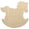 thumbnail image 1 of Wooden Rocking Rocker Horse Wood Shape Unfinished Piece Cutout Craft DIY Projects - 4.70 Inch Size - 1/4 Inch Thick, 1 of 7