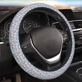 thumbnail image 3 of Lsque Rose Flowers Ultra Soft Car Steering Wheel Cover for Women, Standard 15 inch Size for Truck Van SUV Auto, 3 of 8
