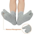 thumbnail image 5 of Cotton Socks, Two Toe Socks, Elastic Cotton Tabi Socks 3 Pairs, 3 Colors, 5 of 8