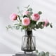 thumbnail image 5 of Rosas artificiales de seda | 10 cabezas por tallo | Tela realista para decoración del hogar, bodas, fiestas y regalos | Blanco, rosa, rojo, rosa fuerte, 5 of 6
