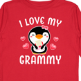 thumbnail image 4 of Inktastic I Love My Grammy with Cute Penguin and Hearts Girls Long Sleeve Toddler T-Shirt, 4 of 5