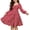 Red Floral, variant on Lanbubble Girls Fall Dress Long Sleeve Floral Tiered Casual Flowy Dresses Square Neck A Line 7-14Y