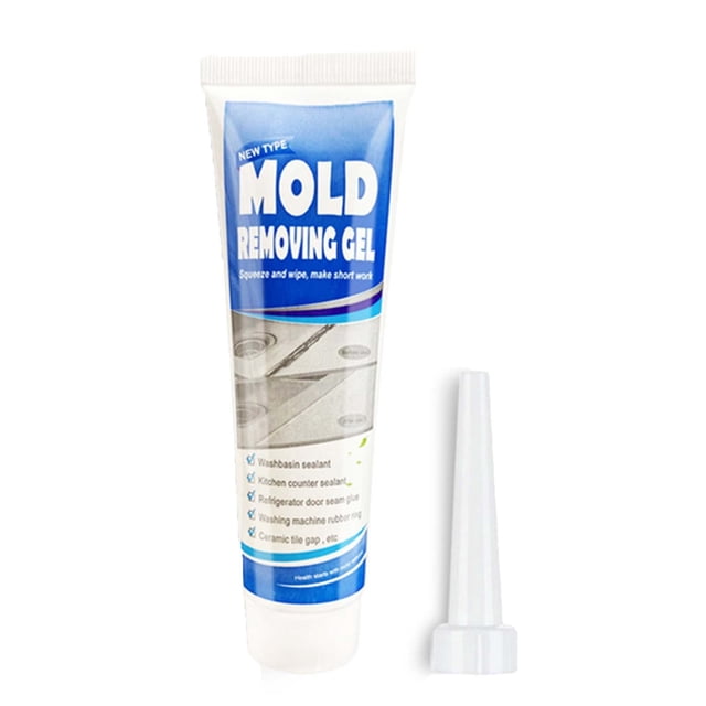 4 Pcs Mildew Remover Gel for Tile Pools Walls & Seams - Strong Mold Stain Cleaner, Easy Apply & Rinse, Indoor Surfaces Glass Plastic Floor Tiles, 3-5 Hour Fast Action