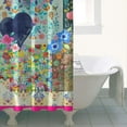 thumbnail image 5 of Tribal Style Polyester Shower Curtain 36x72 Inch Bathroom Decor Quick-Drying Fabric with Plastic Rings for Tub Use, 5 of 5