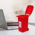 thumbnail image 5 of Minkissy Mini Recycling Bin Red PP Pen Holder for Dormitory Use 1Pack, 5 of 5