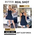 thumbnail image 5 of Sleepwear for Women Tank Nightgown Chemise Racerback Sleeveless Sleep Dress, 5 of 11