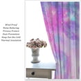 thumbnail image 4 of Purple Pink Galaxy Curtains for Girls Bedroom, Abstract Tie Dye Watercolor Starry Sky Marbled Galaxy Window Curtains for Living Room Kitchen, 84" W X 84" L, 4 of 6